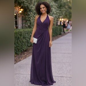 Davids Bridal sz 10 long purple formal dress
